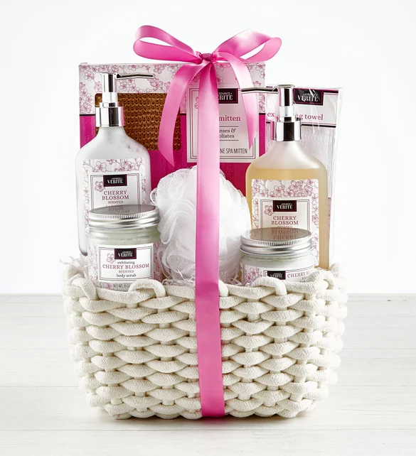 wife appreciation day Cherry Blossom Spa Gift Basket