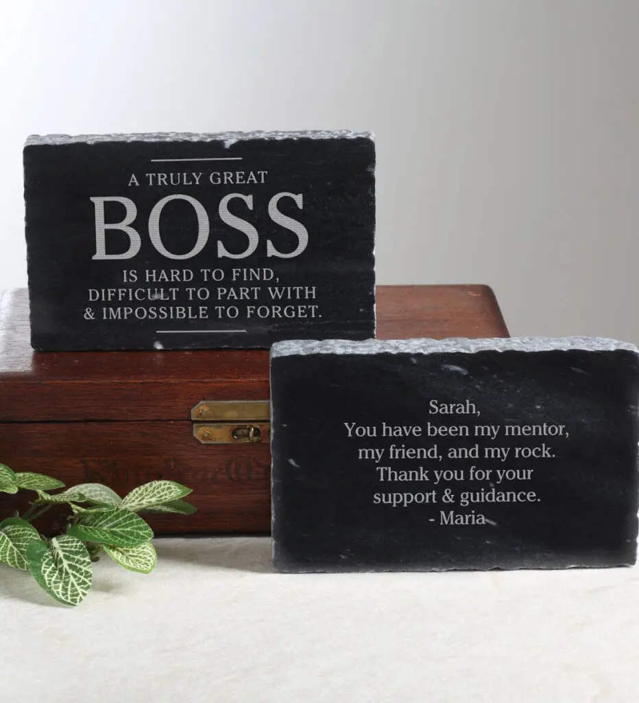 Bosss Day Gift Ideas Engraved Marble Keepsake