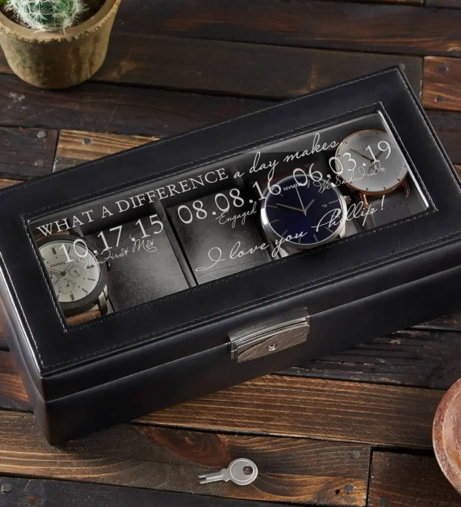 anniversary gift guide Leather Watch Box