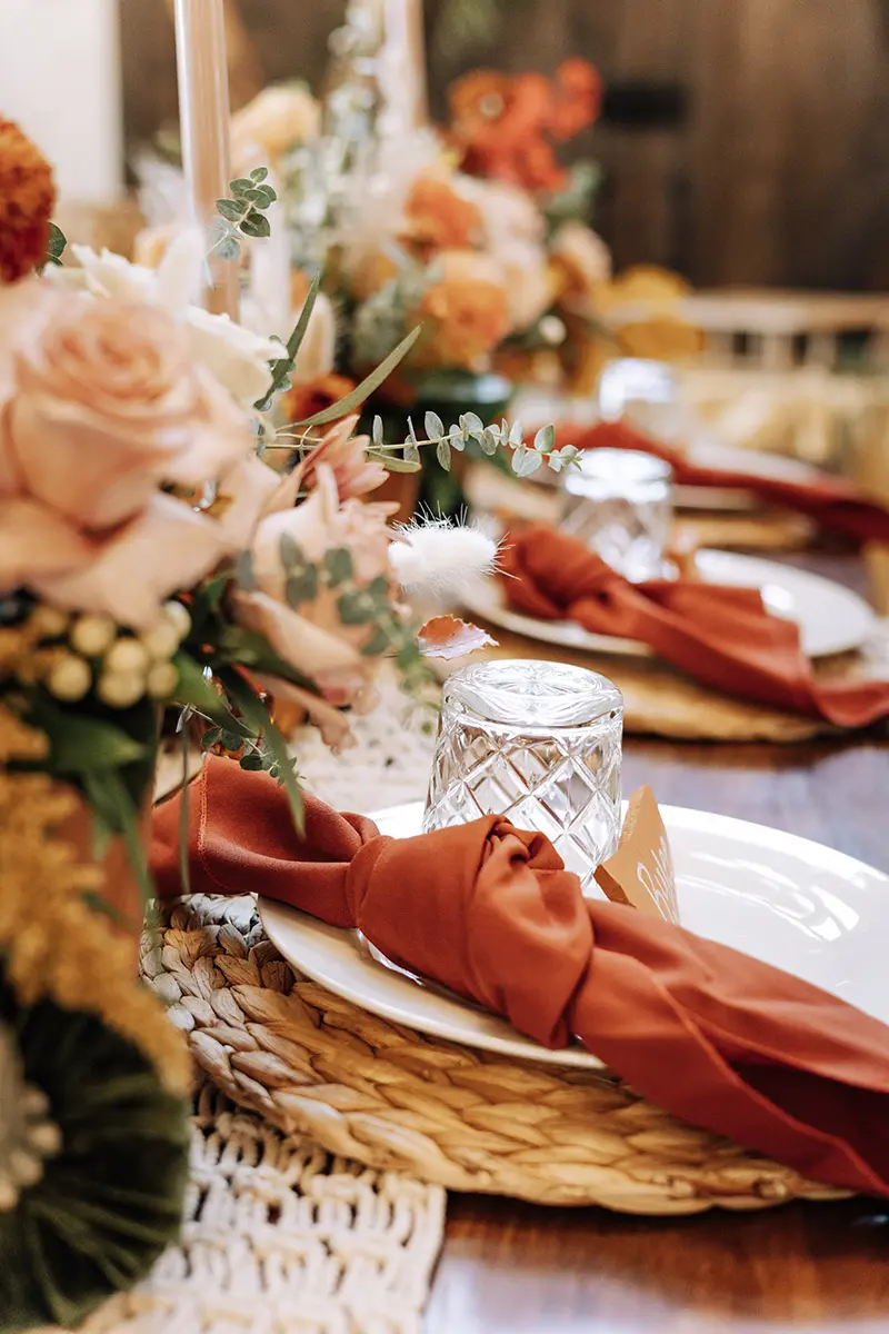 fall wedding table setting