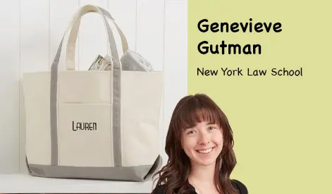 Gen Z gifts graphic, with recommendation by Genevieve Gutman of New York Law School.