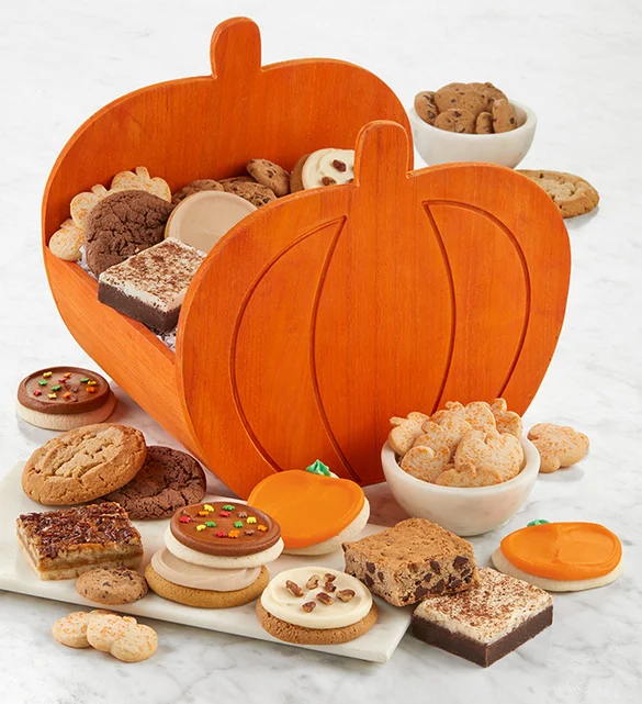 pumpkin spice gifts Wooden Pumpkin Treats Crate