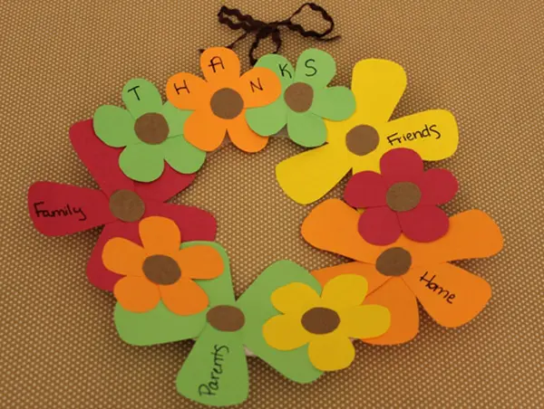 Thanksgiving Flower Wreath