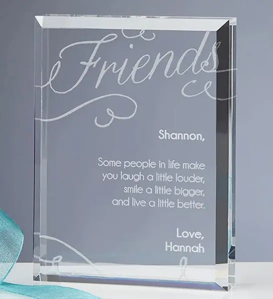 best friend birthday gifts Friends Forever Engraved Keepsake