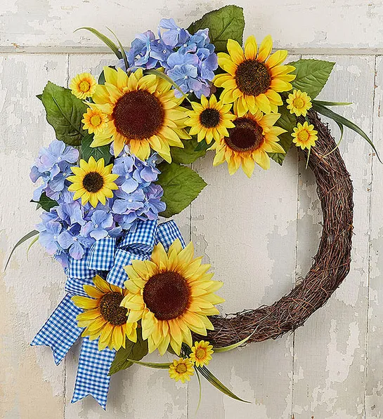 sunflower quotes Keepsake Farmhouse Sunflower Wreath