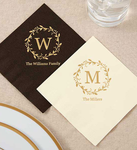Christmas table design ideas Personalized Cocktail Napkins
