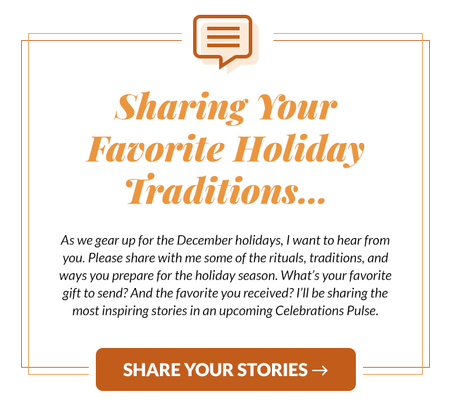 Sharing holiday traditions graphic