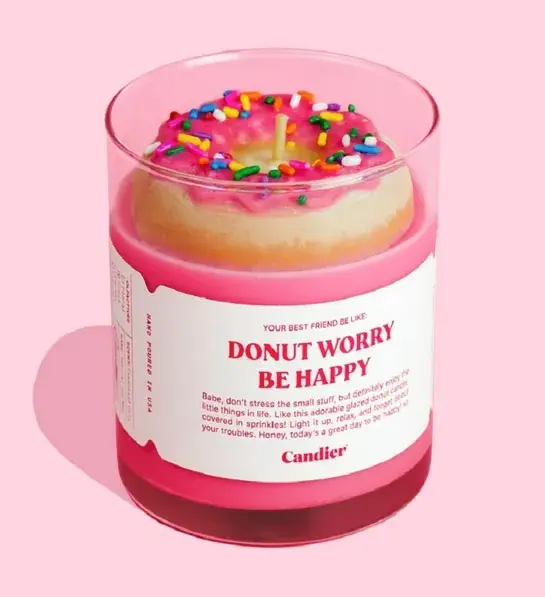 christmas gifts for teens Donut Worry Candle