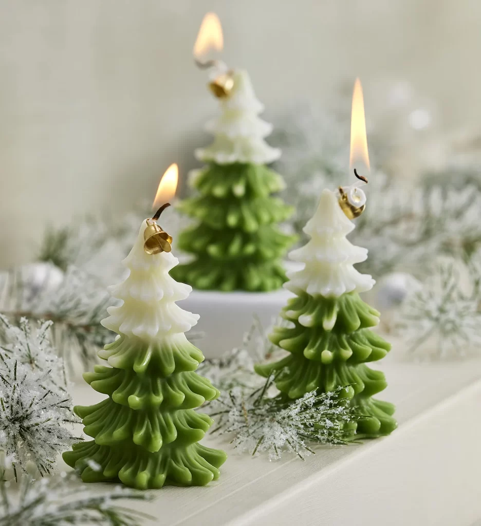 christmas table design ideas Christmas Tree Candles
