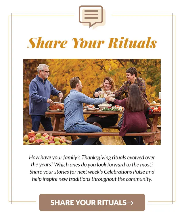 share your Thanksgiving rituals