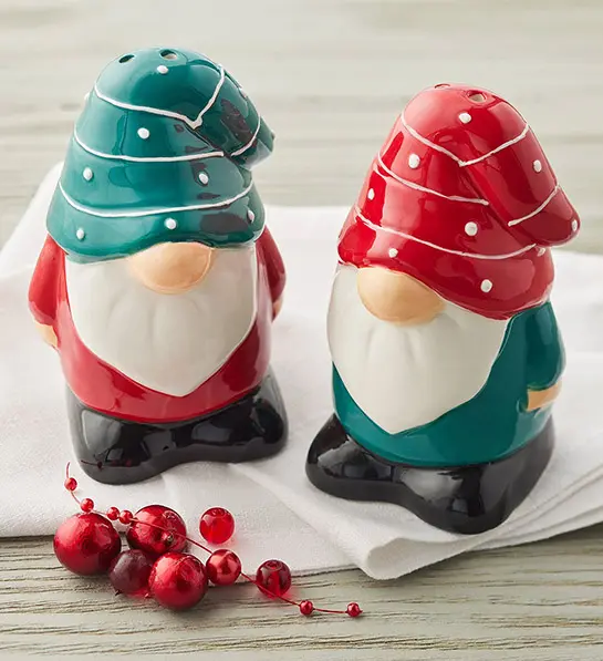 stocking stuffer ideas Gnome Salt Pepper Shakers
