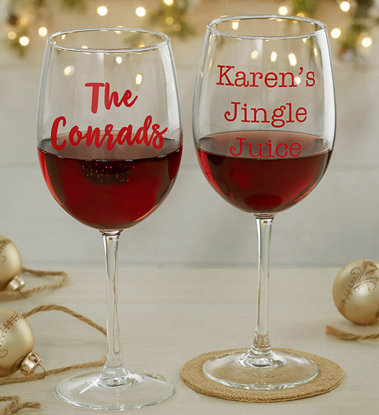 stocking stuffer ideas Personalized Wine Glass