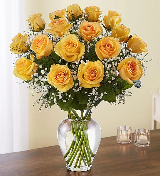 types of yellow flowers long stem yellow roses