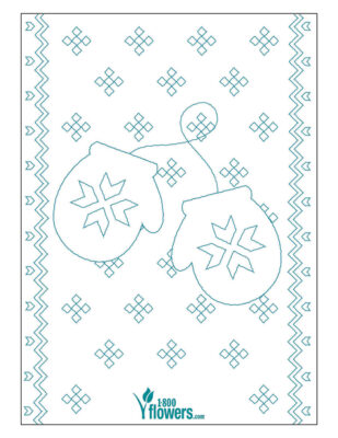 Flowers Christmas Printable Page