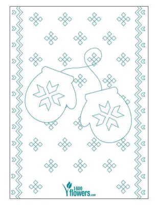 Flowers Christmas Printable Page