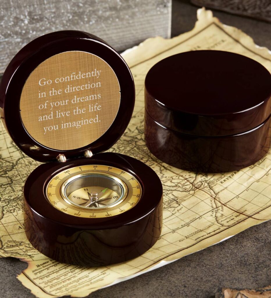 graduation messages Engraved Navigator Compass