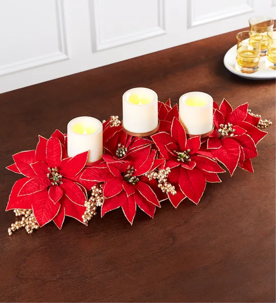 poinsettia facts Shimmering Poinsettia Centerpiece