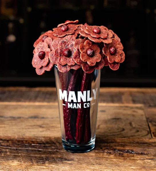 last minute valentines day gifts Beef Jerky Flower Bouquet
