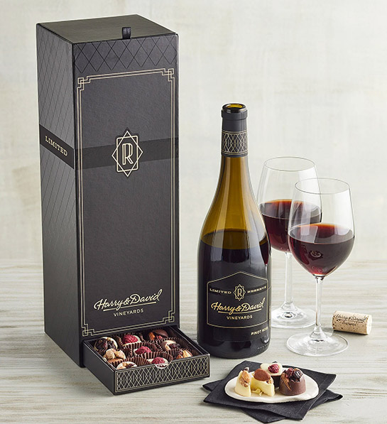last minute valentines day gifts Pinot Noir and Chocolate
