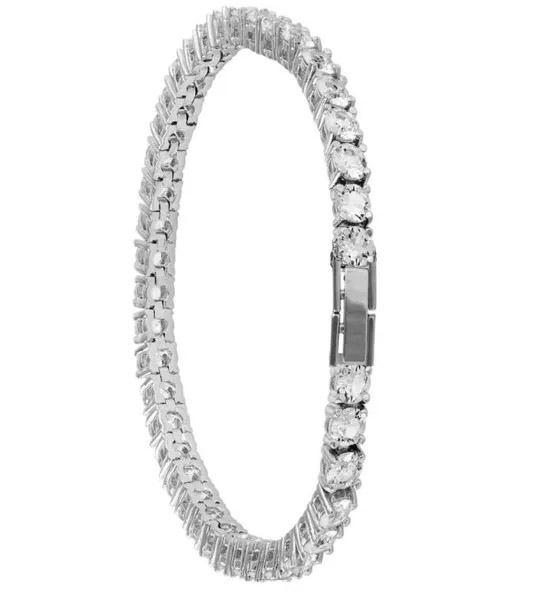 last-minute valentine's day gift ideas White Gold Plated Tennis Bracelet
