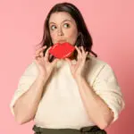 valentines day puns woman with lips cookie