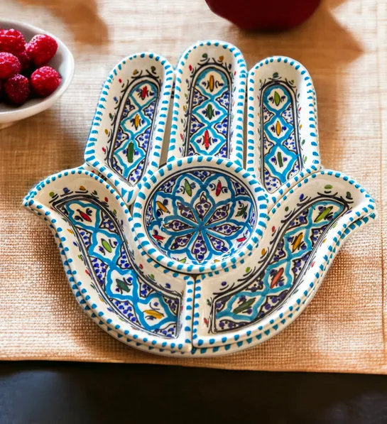 valentines gifts for her Hamsa Dipping And Serving Set