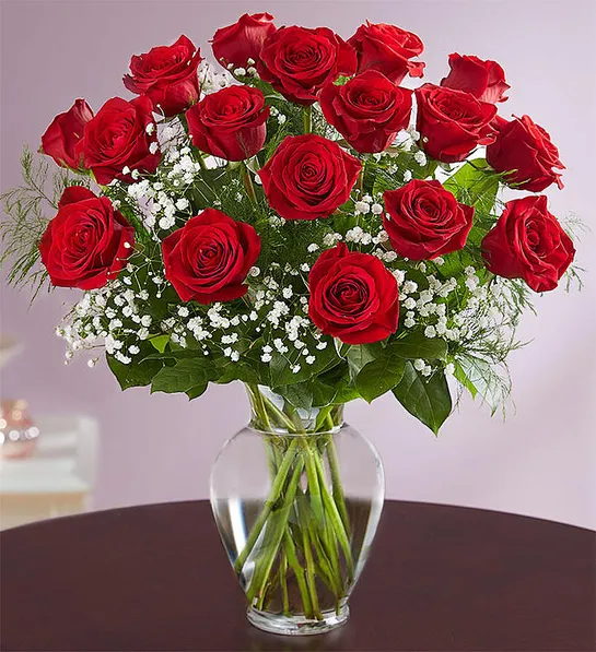 valentines gifts for her Long Stem Red Roses