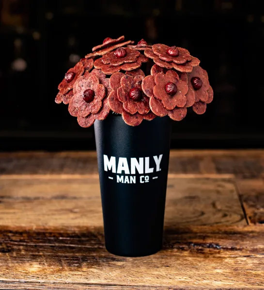 valentine's gift ideas for him Beef Jerky Flower Bouquet