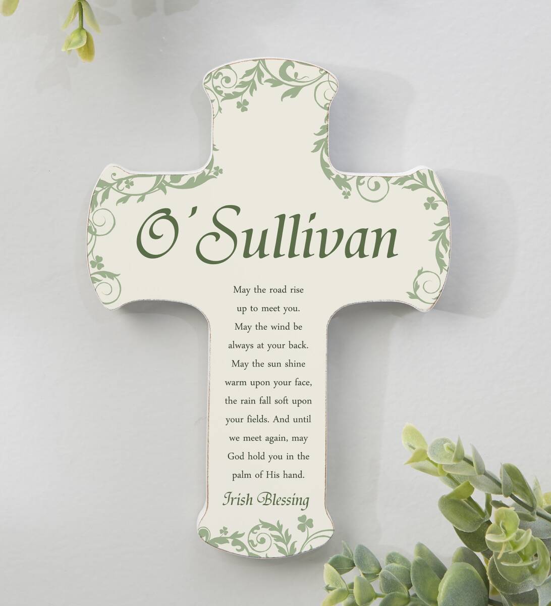 st. patricks day gift ideas Traditional Irish Blessing Personalized Cross