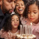 carly cushnie blowing out birthday candles