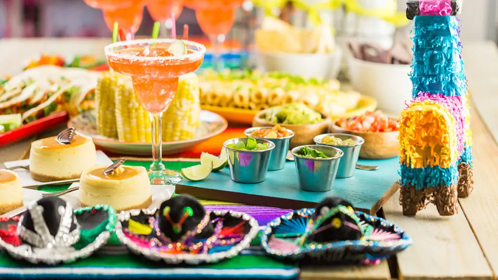 Fiesta buffet table