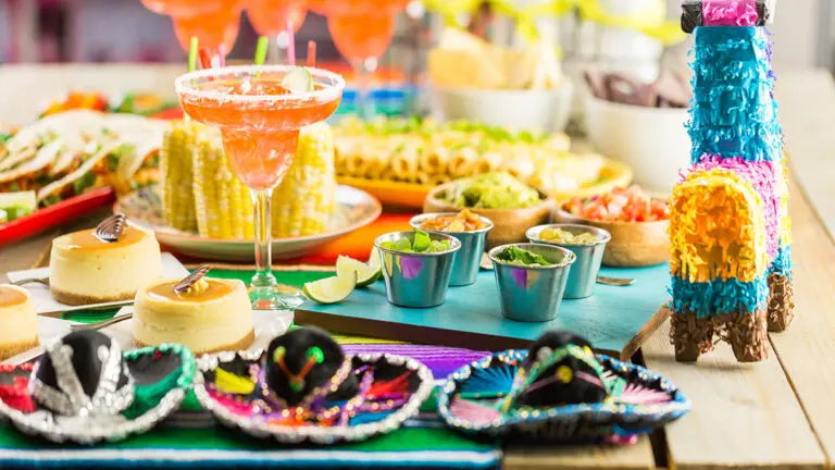 Fiesta buffet table
