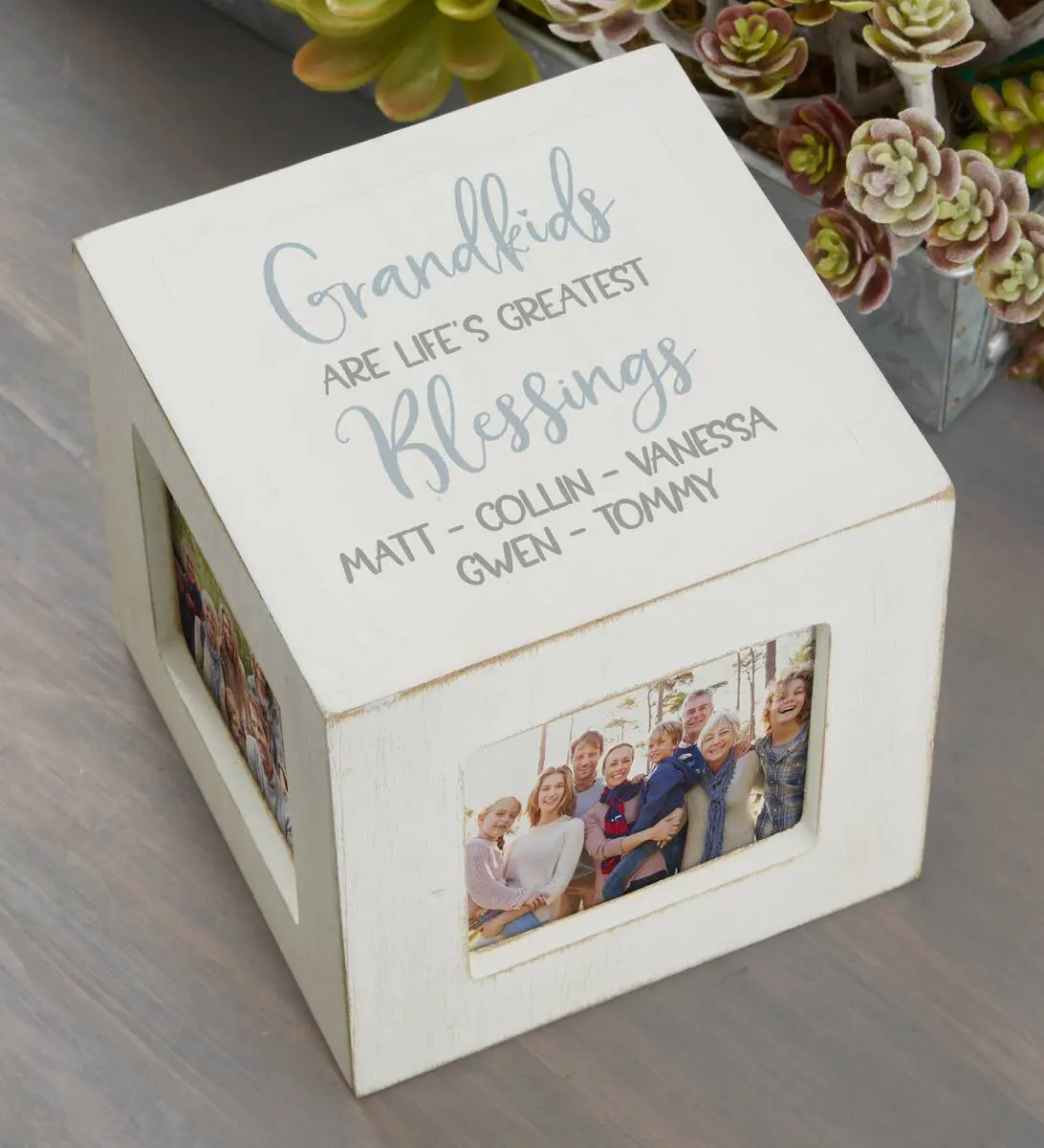 retirement gifts for women Personalized Photo Cube