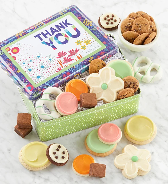 unique thank you gifts Thank You Cookie Gift Tin