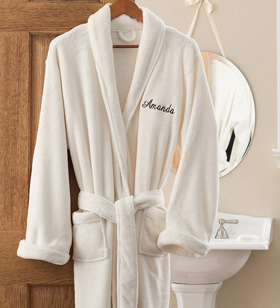 Mothers Day gifts for new moms Embroidered Fleece Robe
