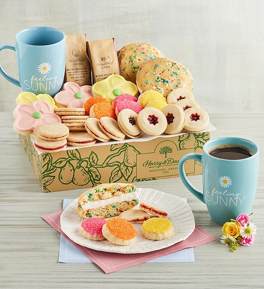Mothers Day gifts for new moms coffee and cookies gift box