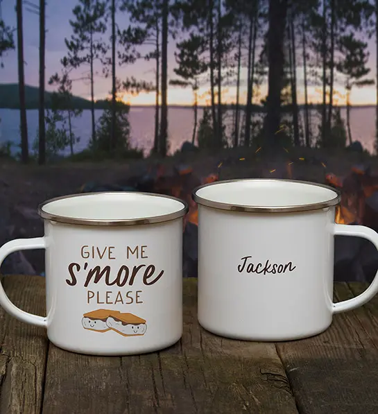 creative mothers day gift ideas Smores Personalized Camping Mug