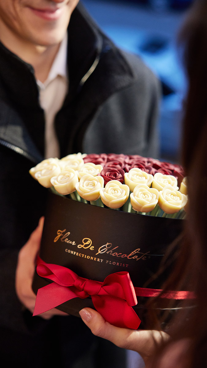 fleur de chocolate roses vday gift