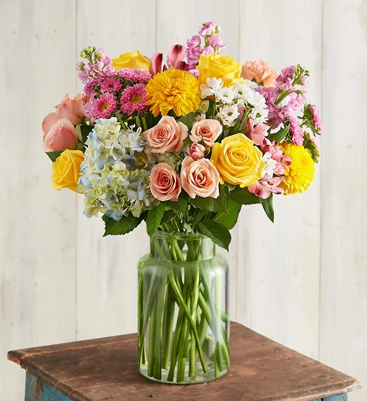 unique mothers day gift ideas Spring Sunshine Hydrangea Bouquet