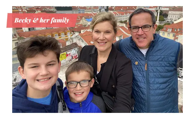 amazing teacher becky with family