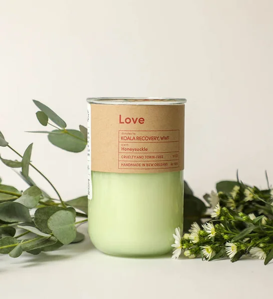 june birth flowers Love Candle