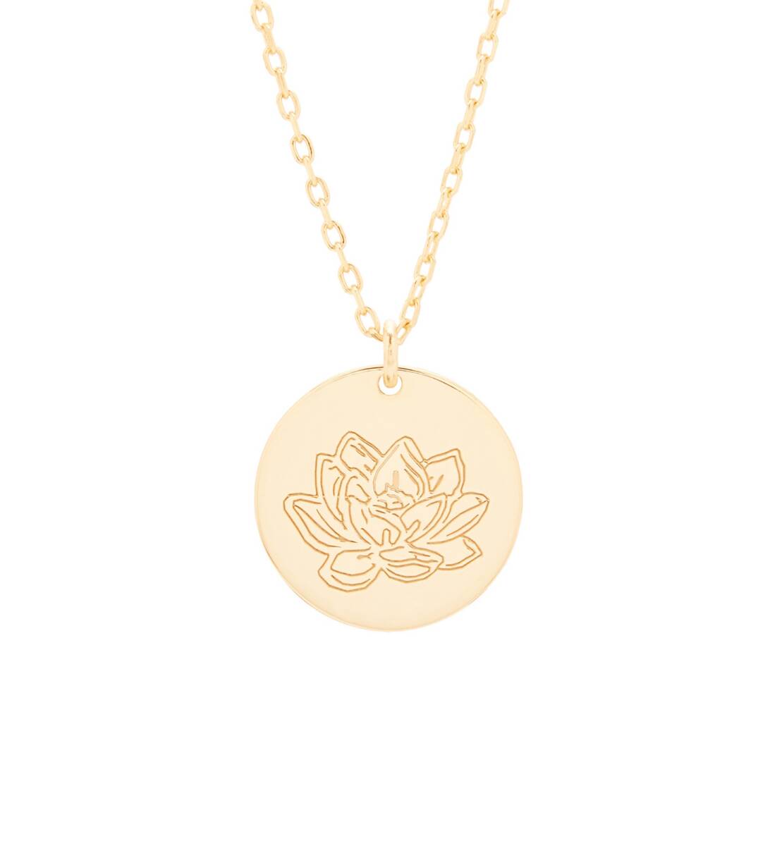july birth flowers July Birth Flower Water Lily Gold Pendant