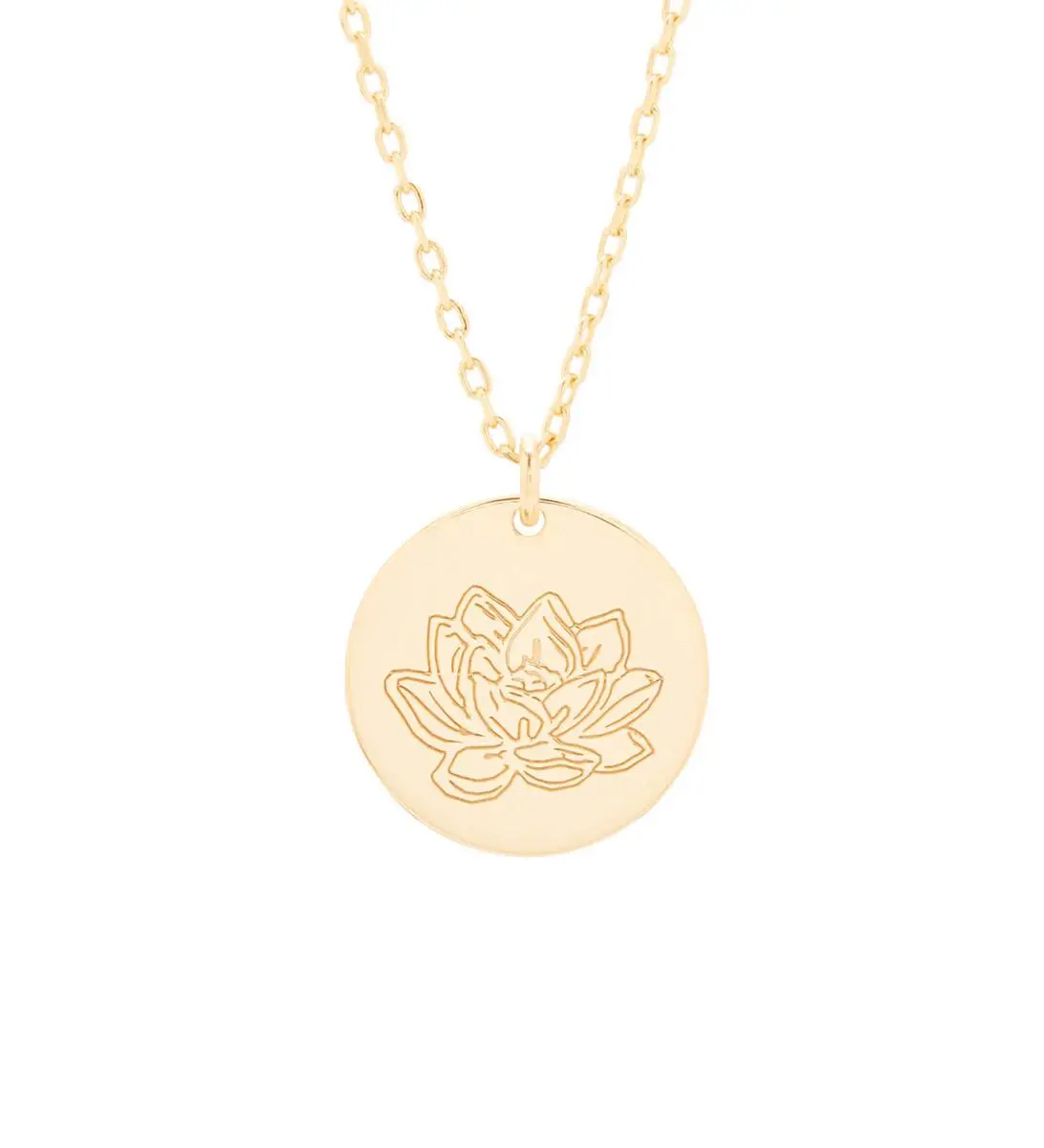 july birth flowers July Birth Flower Water Lily Gold Pendant